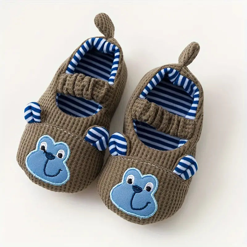Zapatitos de tela ligeros para bebé, dibujo animado bordado
