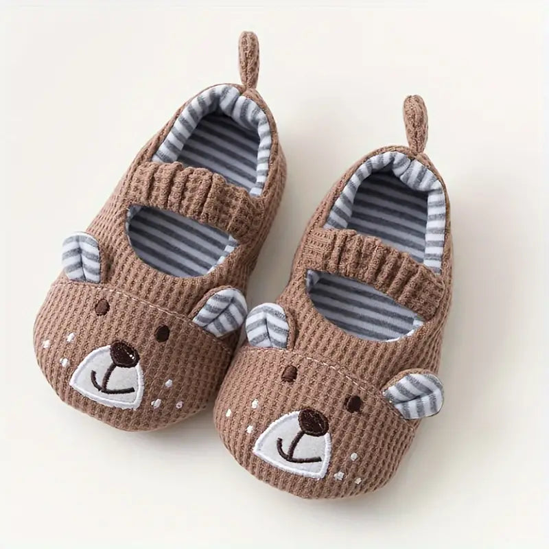 Zapatitos de tela ligeros para bebé, dibujo animado bordado